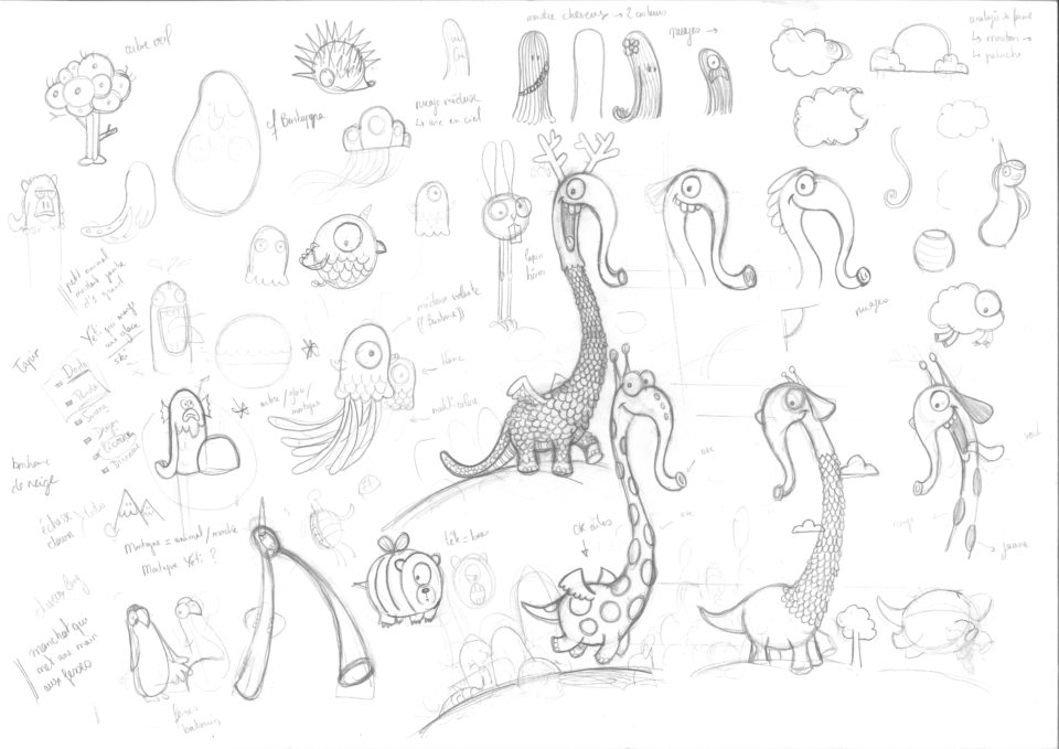 Crayonné des animaux en voie d'apparition de Play-Doh